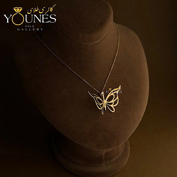 گردنبند پروانه مینیمال طلا